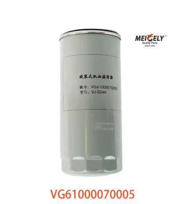 China Filtro de aceite de motor Weichai VG61000070005 para Sinotruk Howo JX0818A en venta