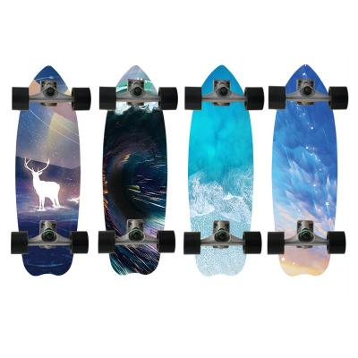 China Factory Price Customizable Adult Adult Universal Wheels 4 7 Layers Skate Board Maple Boosted Longboard Surfboard Non-Slip Skateboard for sale