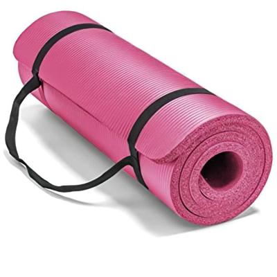 China Eco-Friendly Custom Yoga Pilate Exercise NBR Washnable 8mm Logo Gym Equipment Fitness Exercise Yoga Pilate Exercise Folding Thick NBR Yoga Mat for sale