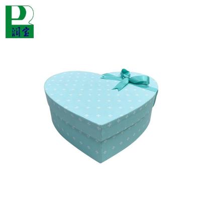 China Fashional Handmade Heart Shape Custom Made Creative Box With Ribbon Bow For Jewelry Gfit Packaging for sale