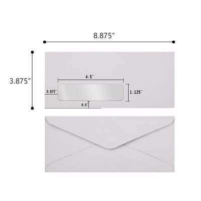 China SFI Certification 500pcs Per Pack White Business Envelope With Window Size 3.875x8.875