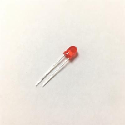 China Factoy Delivery Red Color 620-630nm 2pin 100-300mcd Round Head 30deg LED Diode Lighting Through Hole 4mm LED For Display for sale