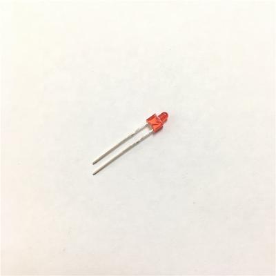 China RoHS Lighting Certificated Red Color 100-200mcd LED 2mm Nipple Shape Tower 30deg LED Diode Dip For Display for sale