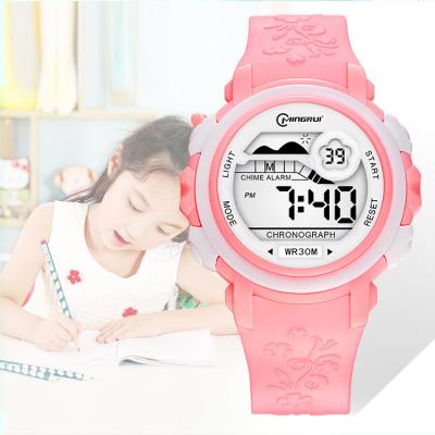 China Colorful Cheap Alarm Mingrui Digital Watch OEM Brand Custom Logo Luminous Top Selling Watches For Kids for sale