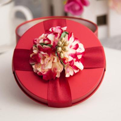 China Biodegradable Luxury Round Rose Gift Packaging Pink Simple Paper Cylinder Lid Flower Box Tube Cardboard Cylinder Gold Customized Logo for sale