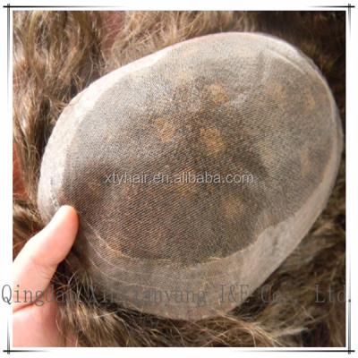 China High Quality 100% Full Hair Chinese Hair Toupee Lace Hairpiece For Women for sale