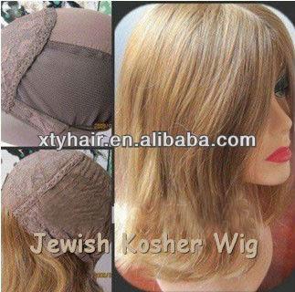 China Silky Straight Human Remy Hair Top Jewish Wig Grade 5a Kosher Wave Wigs for sale