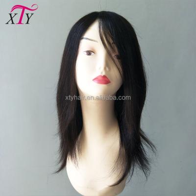 China High Quality Cheap Natural Colored Kosher Wigs Straight Qingdao Hair Jewish Wig for sale