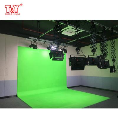 China No-paint modular chroma key VR background green screen room for sale