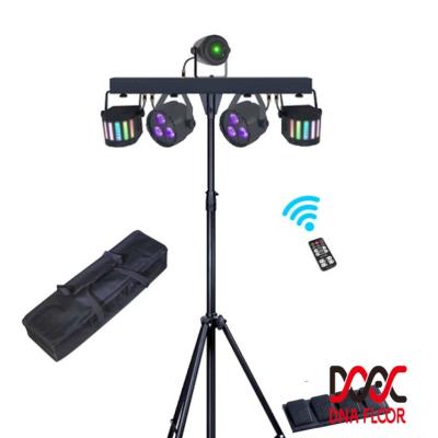 China Wholesale Event Product DMX 512 Led Par LED DJ Flat Par Light 4 Par Light Kit System Portable Led Stage Light for sale