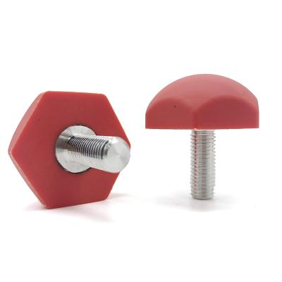 China Best 5/16 Rubber Adjustable Bolt On In Rollerskate Toe Plug Rubber Round Dance Skate Jam Plug Roller Shoes Stop Rollerskates for sale