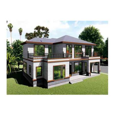 China Customization Modern Light Steel Structure Prefab Villa Two Storey Luxury Prefab House for sale