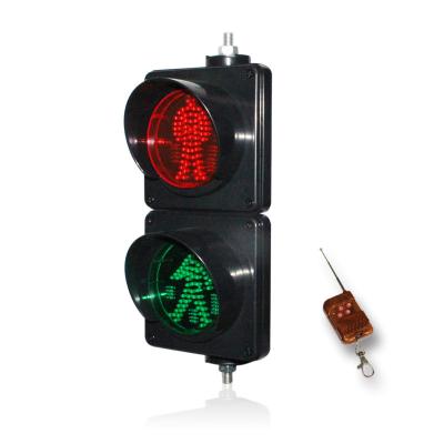 China PC Customized 100mm New Red Green 12v LED Pedestrian Signal Remote Control Traffic Lights for sale