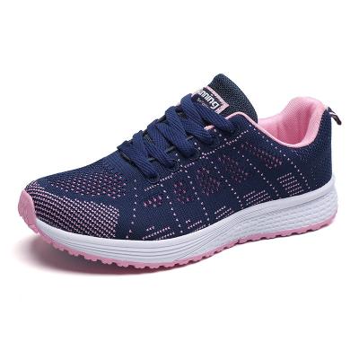 China Factory Sale Breathable Breathable Mesh Walking Shoes Custom Logo Flat Sneaker Sports Running Casual Shoe for sale