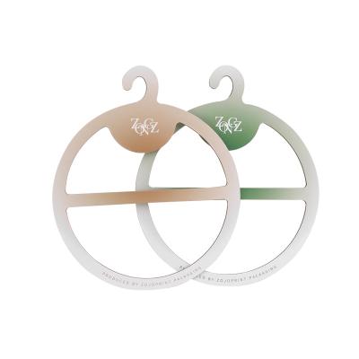 China Eco-friendly China factory custom circular scarf cardboard hanger dress paper hanger for sale