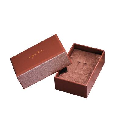 China Recyclable factory cheap price jewelry packaking rings earrings gift box with gold foiling logo custom jewellery lid and base box for sale