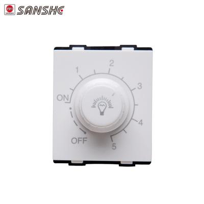 China Black PC SANSHE Material Dimmer Light 1000w/wall Switch / Electrical Switch for sale