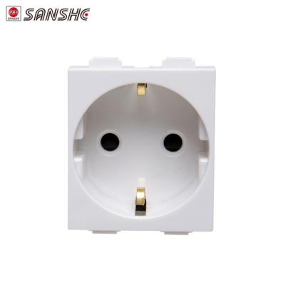 China Black PC SANSHE 16A Socket Schuko Material / Wall Socket / Wall Outlet for sale