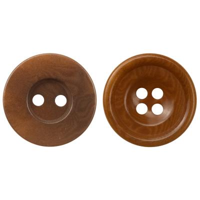 China Sustainable Wide Rim Brown Corozo Buttons Knitwear Vintage Sewing Accessories Factory Wholesale Cashmere Coat 25mm for sale