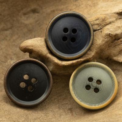 China Sustainable Spring Summer Corozo Buttons Wholesale Army Green Navy Uniform 15mm/20mm Suit Factory Knitting Supplies Natural Button for sale