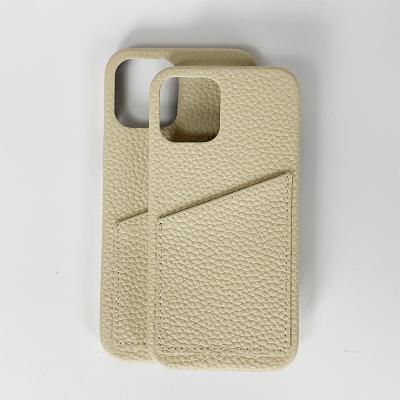 China New Design Anti-drop Mobile White Beige Color Leather Phone Case Online For iphone 13 Phone Case for sale