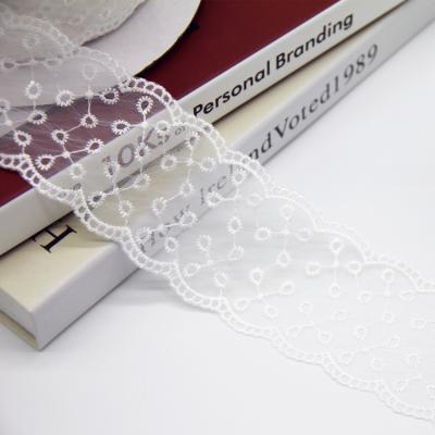 China A083Hot Viable Selling Factory Embroidery Tulle Lace To Trim Wholesale Polyester Lace To Trim Exquisite Clothing Accessories for sale