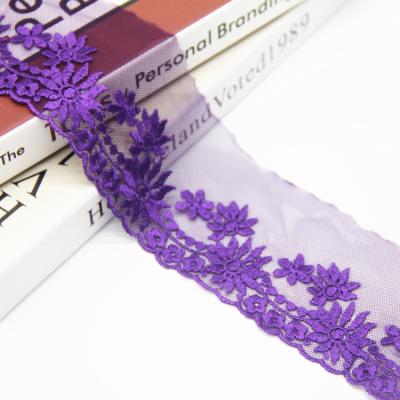 China A084Hot Viable Selling Factory Embroidery Tulle Lace To Trim Wholesale Polyester Lace To Trim Exquisite Clothing Accessories for sale