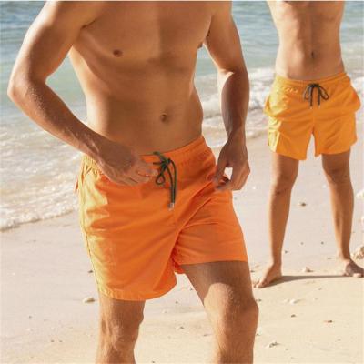 China New Men's Breathable Beach Shorts Swim Trunks Solid Summer Swim Shorts For Men Custom Printing Pattern Swimming Trunks for sale