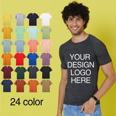 China Anti-Wrinkle T Shirts Manufacturers Mens T-shirt Solid Color Custom High Quality 100% Cotton Plus Size T Shirt Printing for sale