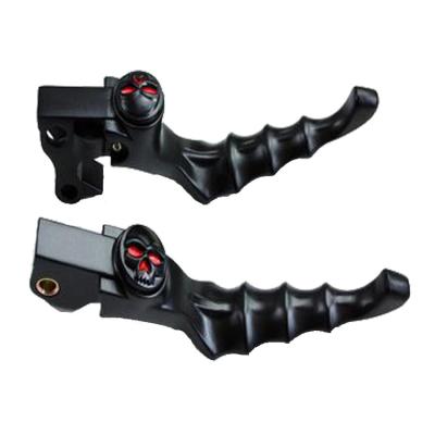 China Billet Aluminum Multicolor Skeleton Skull Zombie Handlebar Lever For Harley Sportster XL883 XL1200 04s for sale