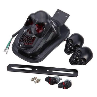 China Custom ABS+AS+PC 12V Skull Motorcycle Tail Light For Harley for sale