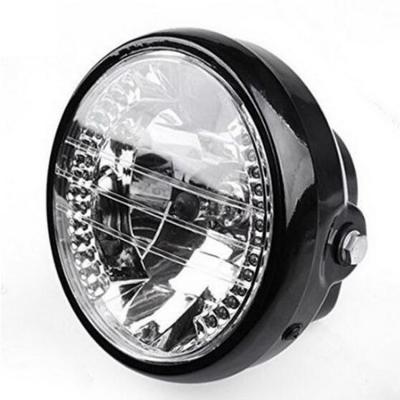 China ABS Plastic Wrap + PC Lens Custom Aftermarket Universal 7 Inch Round Motorcycle Headlight for sale