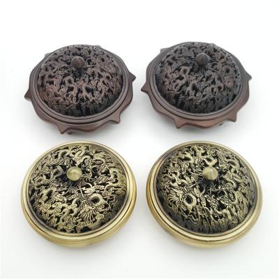 China Chinese Hot Coil Censer Metal Touring Incense Holder Portable Home Incense Burner for sale