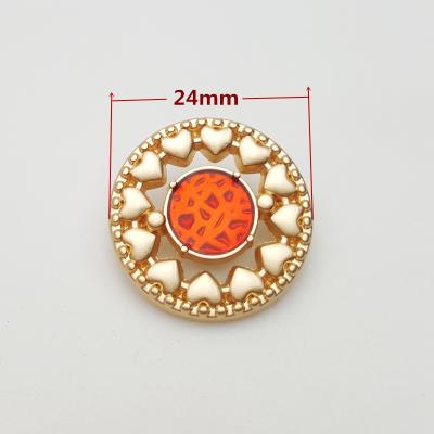 China 2021 Most Popular 24mm Metal Painted Button Coat Custom Hand Sewing Button Dry Cleaning For Women's Clothing for sale