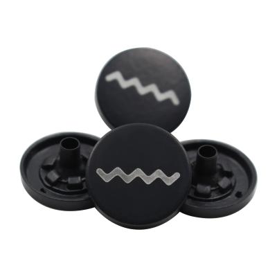 China High quality classic black dry cleaning metal accessories button custom logo denim metal spike button for jeans for sale