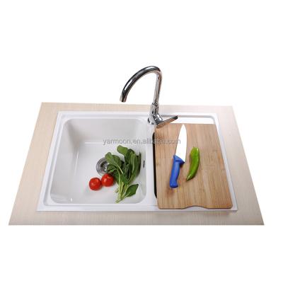 China Kitchen Sink Compound Undermount SMC Fiberglass Drain Panel Easy Clean Large Double Bowls for sale