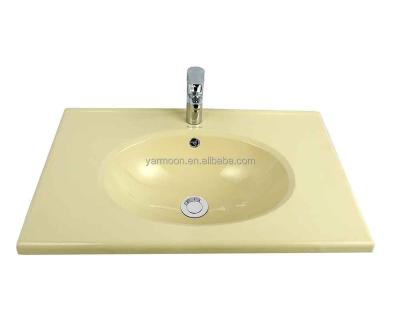 China Easy Clean Solid Outdoor Sink Fiberglass SMC Hand Basin Vessel Bathroom Single Sinks for sale