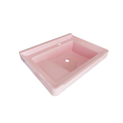 China Factory Direct Sale Easy Clean Laundry Basin with Kneading Board Bathroom Laundry Basin Basin for sale