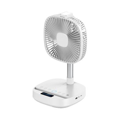 China Aluminum Alloy and Folding Plastic Rechargeable Multifunctional Portable Telescopic Fan Desktop USB Battery ABS High Capacity Portable Fan for sale