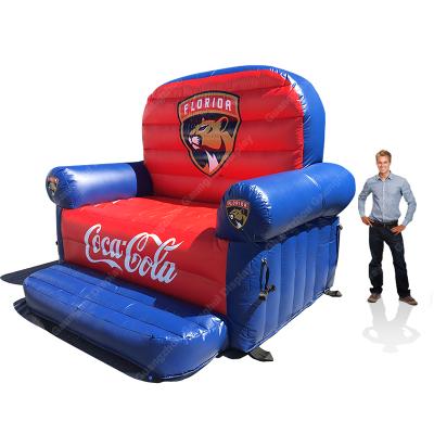 China Giant Inflatable Sofa Durable/Waterproof/Fireproof Custom Giant Inflatable Chair With Logo Giant Inflatable Chair for sale