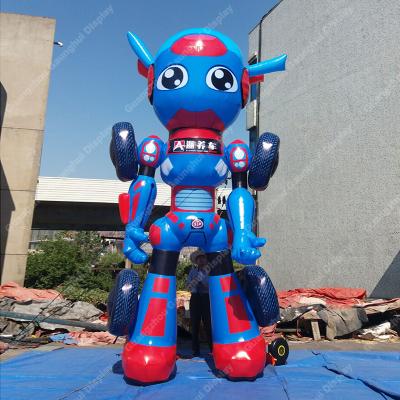 China Customized design durable/waterproof/fire retardant advertising inflatables cartoon blue robot outdoor inflatable advertising for sale for sale