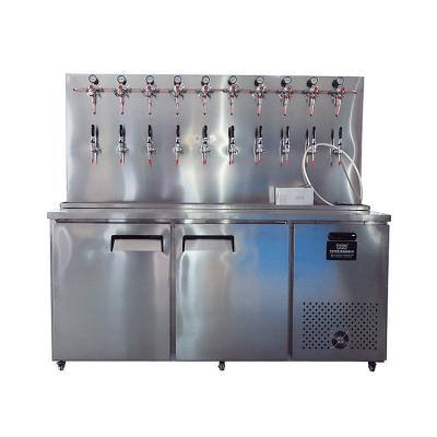 China Fashional FUYONG Customized Size Beer Kegerator 304 Stainless Steel Beer Tap Wall Beer Keg Dispenser for sale