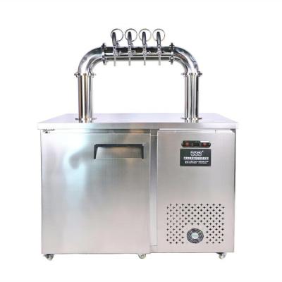 China High Efficency FUYONG Coating Machine Stainless Steel Beer Cooler 6 USA Barrels Beer Knapsack Beer Dispenser Tower Kegerator for sale