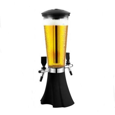 China ABS 2 taps 3 liter plastic tower beer dispenser for sale for sale