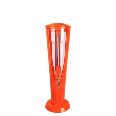 China Factory direct plastic 3l bar Juice Beer Dispenser Beer Tower with ice tube for sale