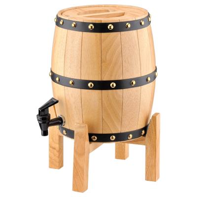 China FUYONG Modern Hot Selling Custom LOGO 3 Liter Wooden Beer Keg With One Tap Beer Keg With Stainless Steel Liner for sale