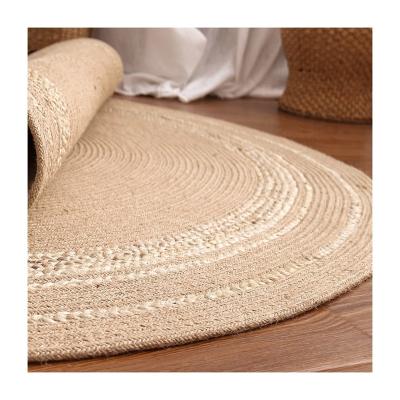 China Washable Jute Jute Floor Rugs 100 Round Rugs Covers Round 120 150 180 200 250cm for sale