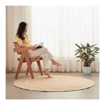 China Washable Natural Jute Blanket Living Room Area Rugs Round Floor Rug for sale