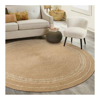 China Jute Blankets Natural Fiber Jute Round Blankets Eco-friendly Washable Round Rug 120 150 180 200 250 300 Cm for sale