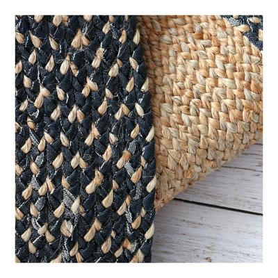 China High Quality Washable Porcelain Hand - Woven Jute and Chindi Style Indian Cotton Area Rugs Handmade Blankets for sale